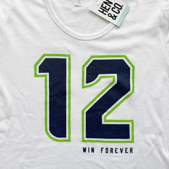 New! Seattle Seahawks 12 Win Forever Short Sleeve Tee - Picture 2 of 4